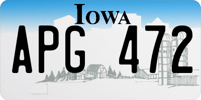 IA license plate APG472