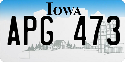 IA license plate APG473