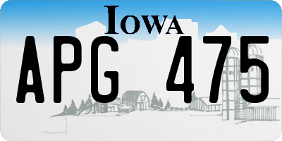 IA license plate APG475
