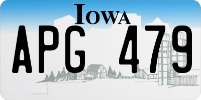 IA license plate APG479