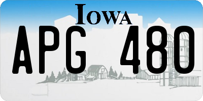 IA license plate APG480