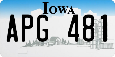 IA license plate APG481