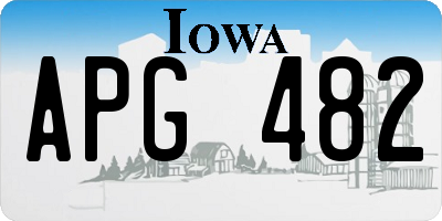 IA license plate APG482