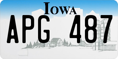 IA license plate APG487