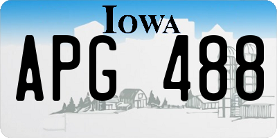 IA license plate APG488