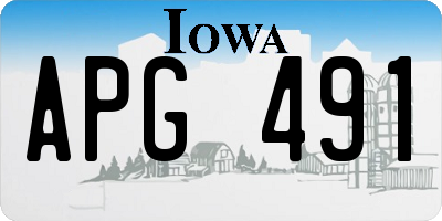 IA license plate APG491