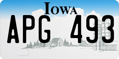 IA license plate APG493