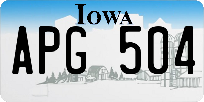 IA license plate APG504