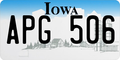 IA license plate APG506
