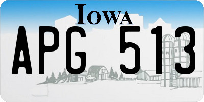 IA license plate APG513