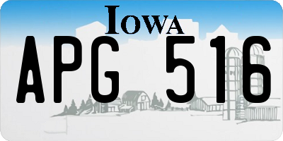 IA license plate APG516