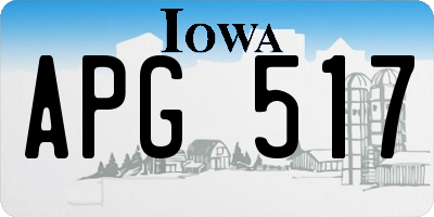 IA license plate APG517