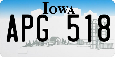 IA license plate APG518
