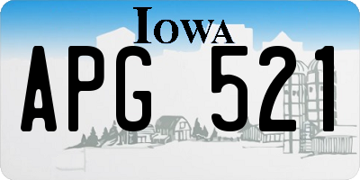 IA license plate APG521