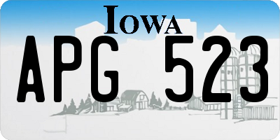 IA license plate APG523