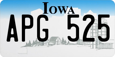 IA license plate APG525