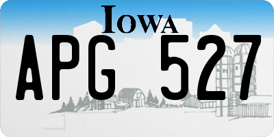 IA license plate APG527