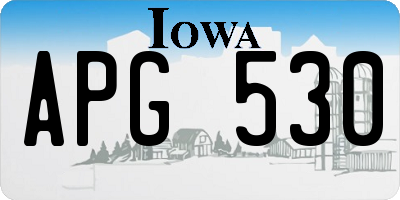 IA license plate APG530