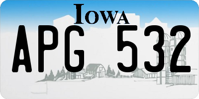 IA license plate APG532
