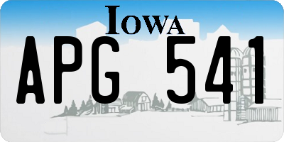 IA license plate APG541