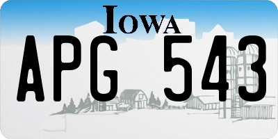 IA license plate APG543