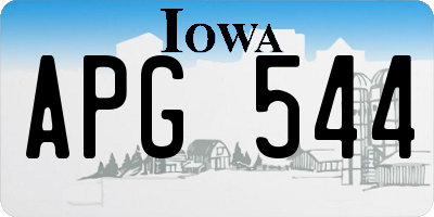IA license plate APG544