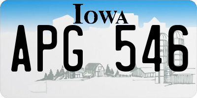 IA license plate APG546