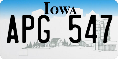 IA license plate APG547