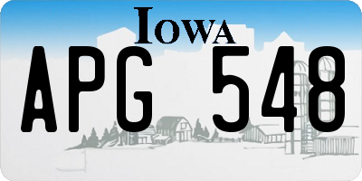 IA license plate APG548