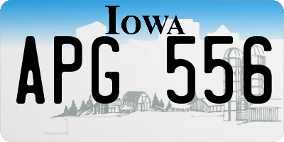 IA license plate APG556