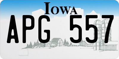 IA license plate APG557