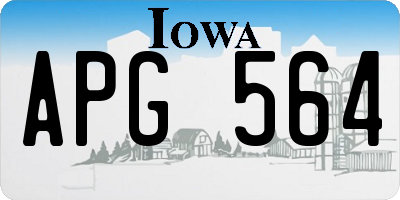 IA license plate APG564