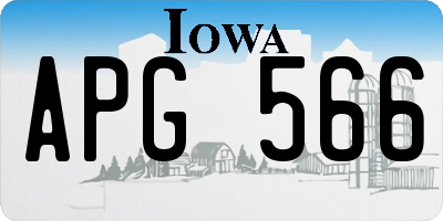 IA license plate APG566