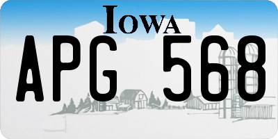 IA license plate APG568