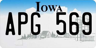 IA license plate APG569