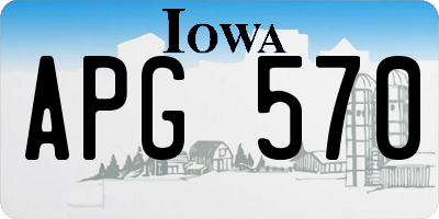 IA license plate APG570