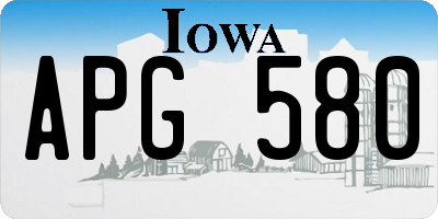 IA license plate APG580