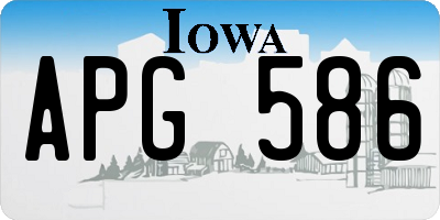 IA license plate APG586