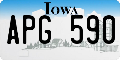 IA license plate APG590