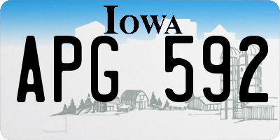 IA license plate APG592