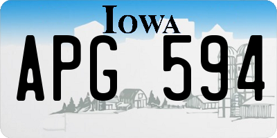 IA license plate APG594