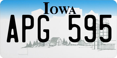 IA license plate APG595