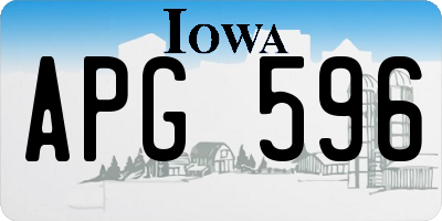 IA license plate APG596