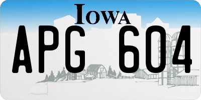 IA license plate APG604
