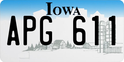 IA license plate APG611