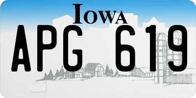 IA license plate APG619