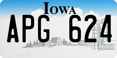 IA license plate APG624