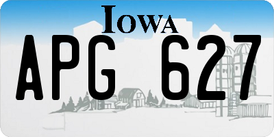 IA license plate APG627