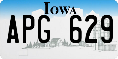 IA license plate APG629