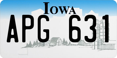 IA license plate APG631